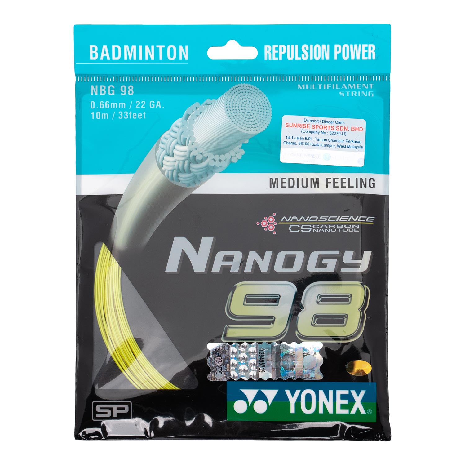 YONEX NANOGY NBG98-2 Badminton Strings - Reels 200m/656 Feet