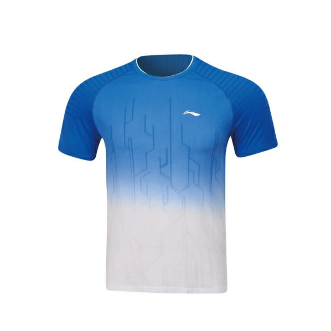 LI-NING MEN’S BADMINTON SHIRT AAYP067-1(V) BLUE WHITE – Vsmash Sports