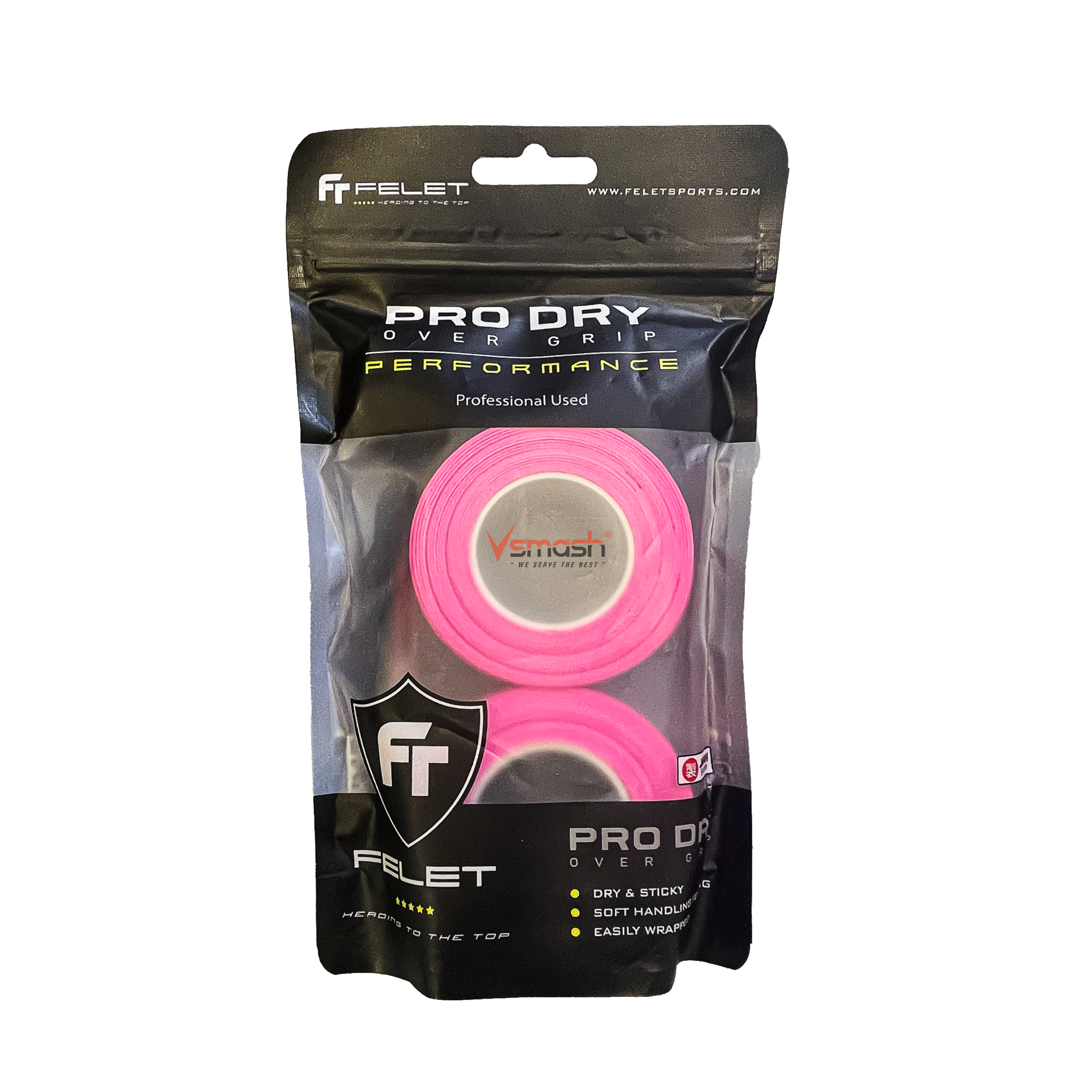 FELET PRO DRY GRIP 6IN1 PINK – Vsmash Sports